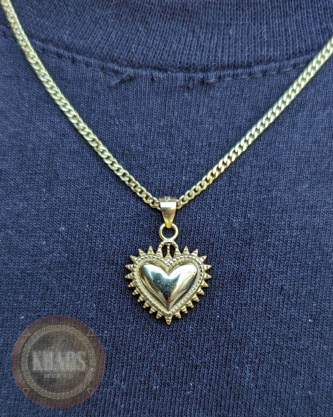 Corazón Acabado en Oro 18 k